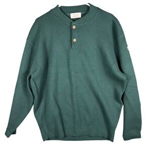 Titleist Corbin Ltd Sweater Mens XL Green Wool Cotton Vintage Golf Crest